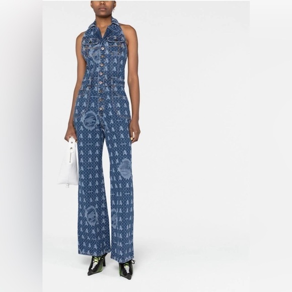 NWT Ahluwalia, Mombasa denim jumpsuit, Size 8, Blue - Picture 1 of 13